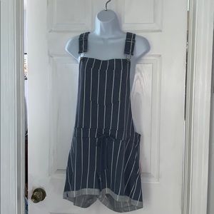 🎉Full Circle Trends Blue/White Striped Overalls